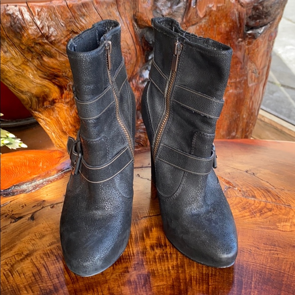 Joie | Black Love Me Two Times Wedge Booties - 6.5